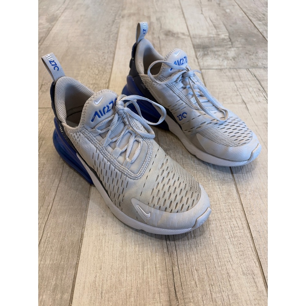 Nike Air Max 270 Kids Grey Blue Running Shoes 943345-041 Size 5Y